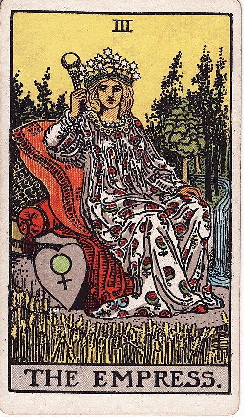 The Empress, Rider–Waite–Smith tarot card illustrated by Pamela Colman Smith